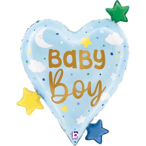 Balon folie inima Baby Boy (64 cm)