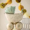 Balon folie în formă de cărucior pentru bebeluși – culori mixte